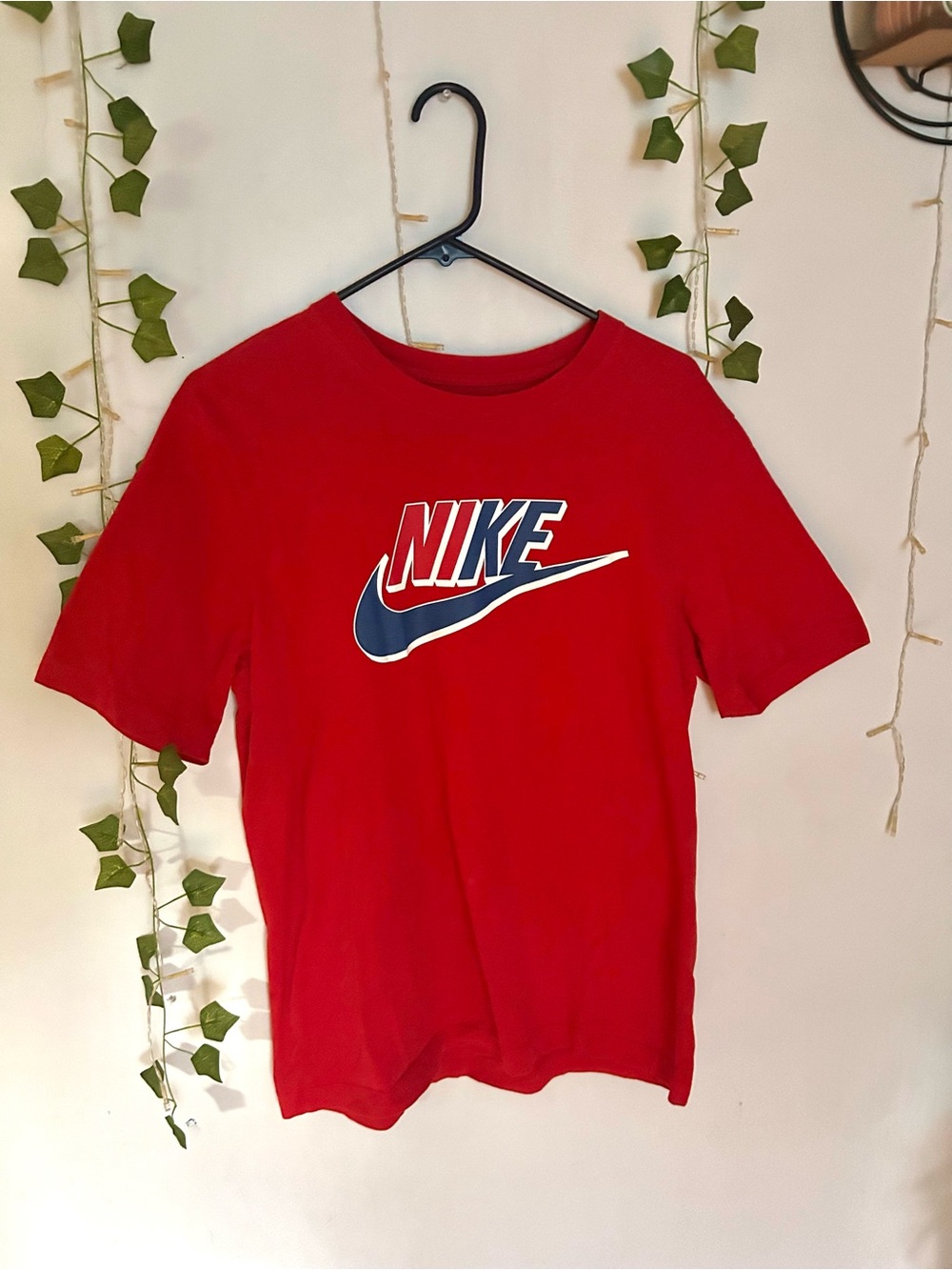Nike Red Tee with Navy and White Logo